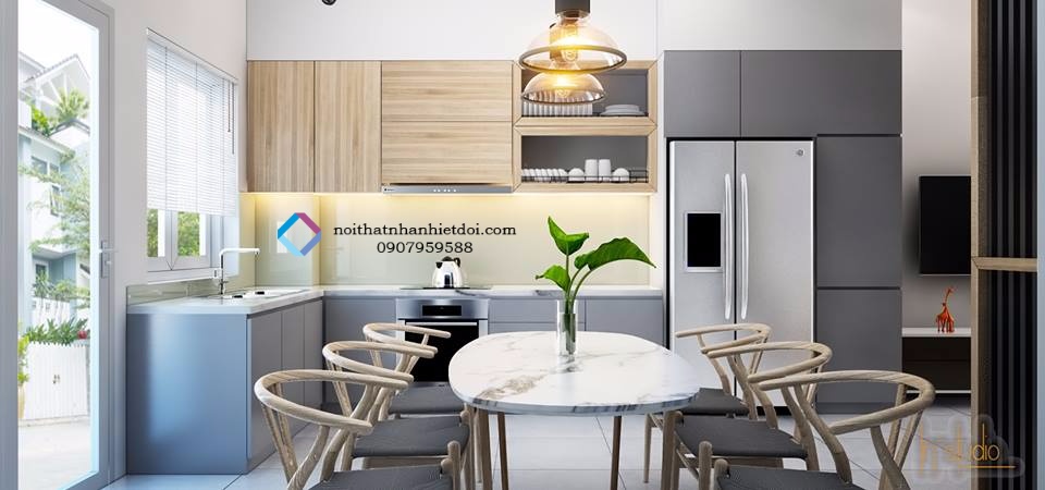 TỦ BẾP MELAMINE 001