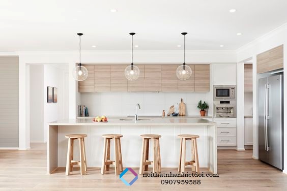 TỦ BẾP VENEER 005