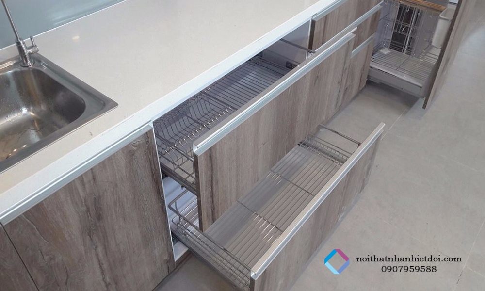 KỆ ÚP CHÉN ÂM TỦ 2 TẦNG RAY GIẢM CHẤN